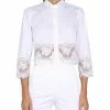 Dolce & Gabbana Short Shirt With Lace Inserts