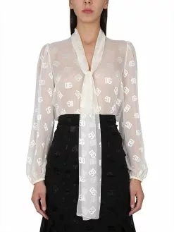 Dolce & Gabbana Devoré Satin Shirt