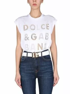 Dolce & Gabbana T-Shirt With Embroidered Logo