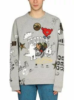 Dolce & Gabbana Sweatshirt With Print And Patch