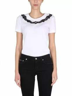 Dolce & Gabbana T-Shirt With Lace Insert