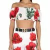 Dolce & Gabbana Poppy Print Short Top