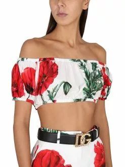 Dolce & Gabbana Poppy Print Short Top -Dolce & Gabbana Sales dg210323 008 4x t
