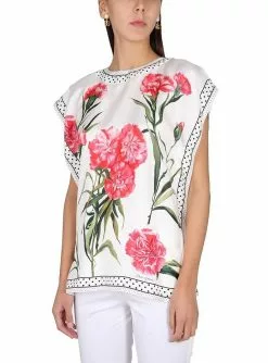 Dolce & Gabbana Carnation Print Blouse 7 Dolce & Gabbana Carnation Print Blouse -Dolce & Gabbana Sales dg210323 014 4x t