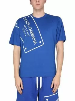 Dolce & Gabbana T-Shirt With Printed Plaque