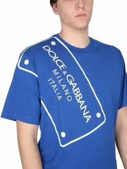 Dolce & Gabbana T-Shirt With Printed Plaque -Dolce & Gabbana Sales dg420323 019 4x t