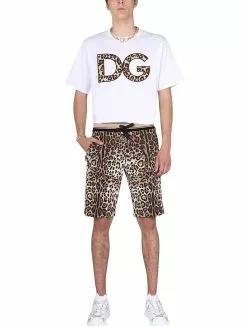 Dolce & Gabbana T-Shirt With Leopard Patch -Dolce & Gabbana Sales dg420621 011 3x t