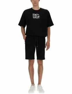 Dolce & Gabbana T-Shirt With Logo Embroidery -Dolce & Gabbana Sales dg420622 021 4x t