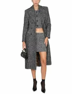 Dolce & Gabbana Houndstooth Pattern Coat -Dolce & Gabbana Sales dg460622 004 1x t