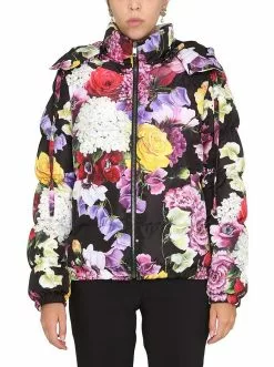 Dolce & Gabbana Floral Print Padded Down Jacket