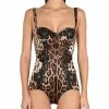 Dolce & Gabbana Silk Balconette Underwear Bodysuit