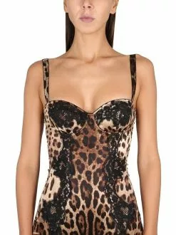 Dolce & Gabbana Silk Balconette Underwear Bodysuit -Dolce & Gabbana Sales dg490323 004 4x t
