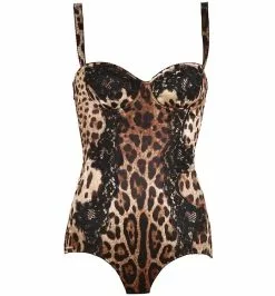 Dolce & Gabbana Silk Balconette Underwear Bodysuit -Dolce & Gabbana Sales dg490323 004 5x t