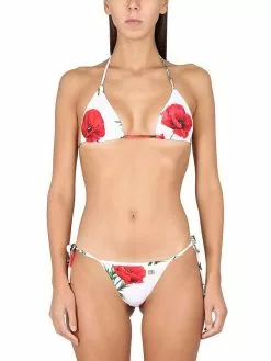 Dolce & Gabbana Flower Print Bikini Swimsuit