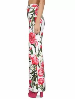 Dolce & Gabbana Carnation Print Pants -Dolce & Gabbana Sales dg590323 004 3x t
