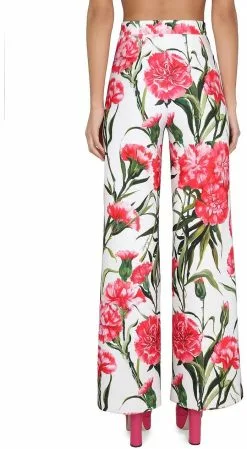Dolce & Gabbana Carnation Print Pants -Dolce & Gabbana Sales dg590323 004 4x t