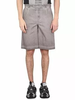 Dolce & Gabbana Bermuda Shorts With Logo Plaque