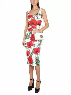 Dolce & Gabbana Poppy Print Longuette Skirt -Dolce & Gabbana Sales dg650323 005 1x t