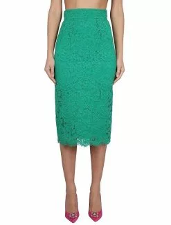Dolce & Gabbana Stretch Lace Midi Skirt