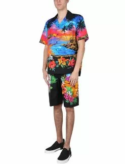 Dolce & Gabbana Bermuda Shorts With Hawaii Print -Dolce & Gabbana Sales dg800323 005 1x t