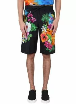Dolce & Gabbana Bermuda Shorts With Hawaii Print