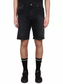 Dolce & Gabbana Cotton Denim Bermuda Shorts