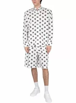 Dolce & Gabbana Bermuda With All Over Logo 7 Dolce & Gabbana Bermuda With All Over Logo -Dolce & Gabbana Sales dg800323 012 2x t