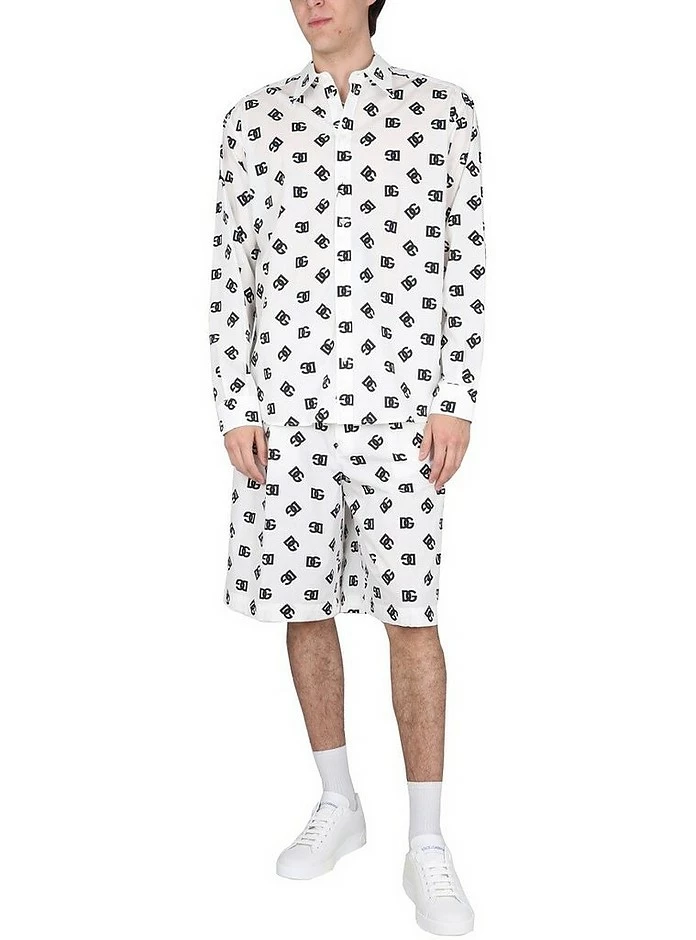 Dolce & Gabbana Bermuda With All Over Logo 4 Dolce & Gabbana Bermuda With All Over Logo - Image 4