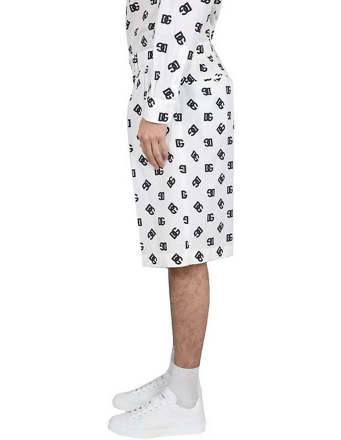 Dolce & Gabbana Bermuda With All Over Logo 1 Dolce & Gabbana Bermuda With All Over Logo