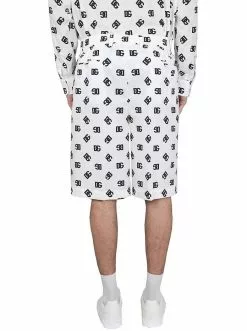 Dolce & Gabbana Bermuda With All Over Logo 6 Dolce & Gabbana Bermuda With All Over Logo -Dolce & Gabbana Sales dg800323 012 4x t