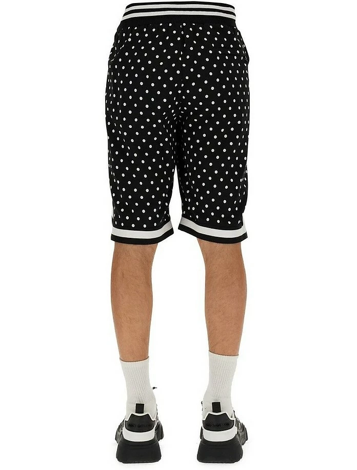 Dolce & Gabbana Jogging Bermuda Shorts With Polka Dot Print 2 Dolce & Gabbana Jogging Bermuda Shorts With Polka Dot Print - Image 2