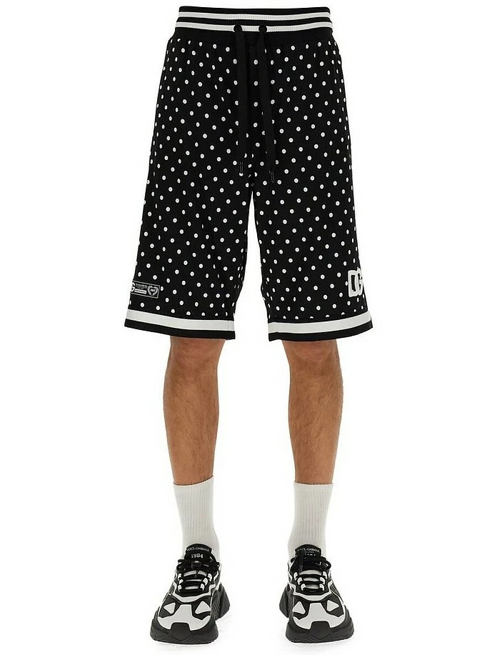 Dolce & Gabbana Jogging Bermuda Shorts With Polka Dot Print 1 Dolce & Gabbana Jogging Bermuda Shorts With Polka Dot Print