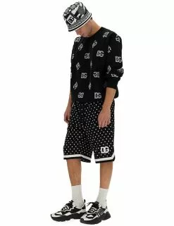 Dolce & Gabbana Jogging Bermuda Shorts With Polka Dot Print 6 Dolce & Gabbana Jogging Bermuda Shorts With Polka Dot Print -Dolce & Gabbana Sales dg800622 014 3x t