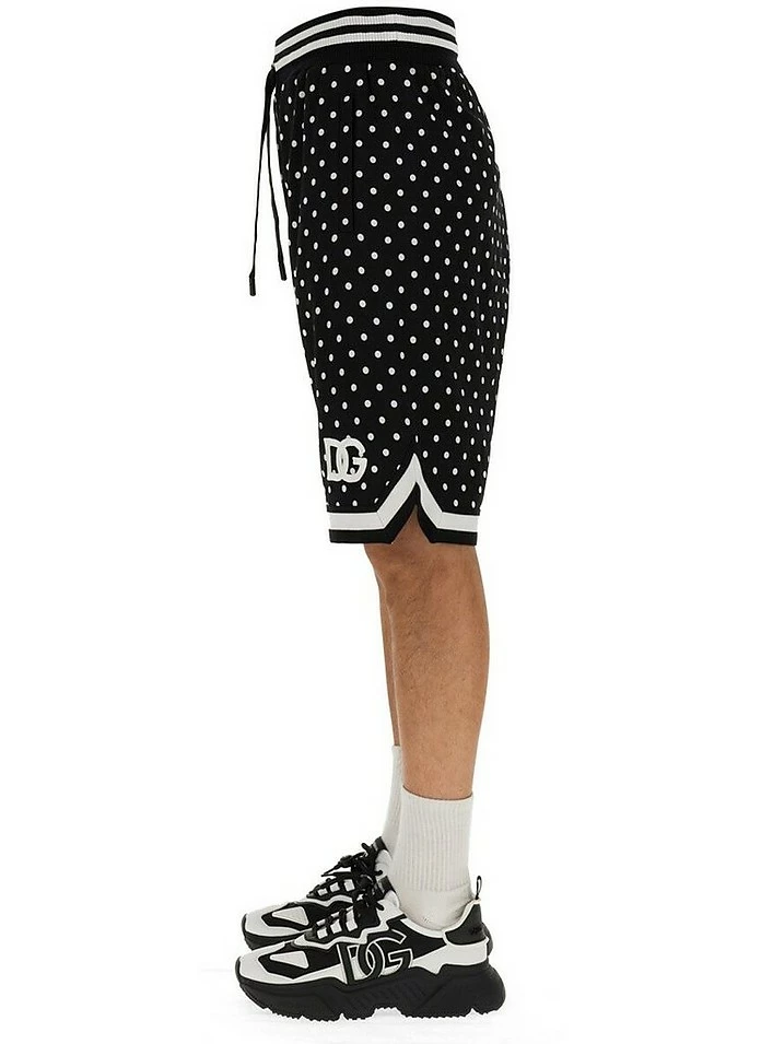 Dolce & Gabbana Jogging Bermuda Shorts With Polka Dot Print 4 Dolce & Gabbana Jogging Bermuda Shorts With Polka Dot Print - Image 4