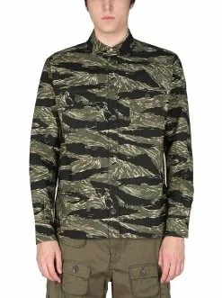 Dolce & Gabbana Camouflage Print Shirt Jacket
