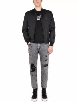 Dolce & Gabbana Jacket With Logo Patch -Dolce & Gabbana Sales dg920323 002 1x t